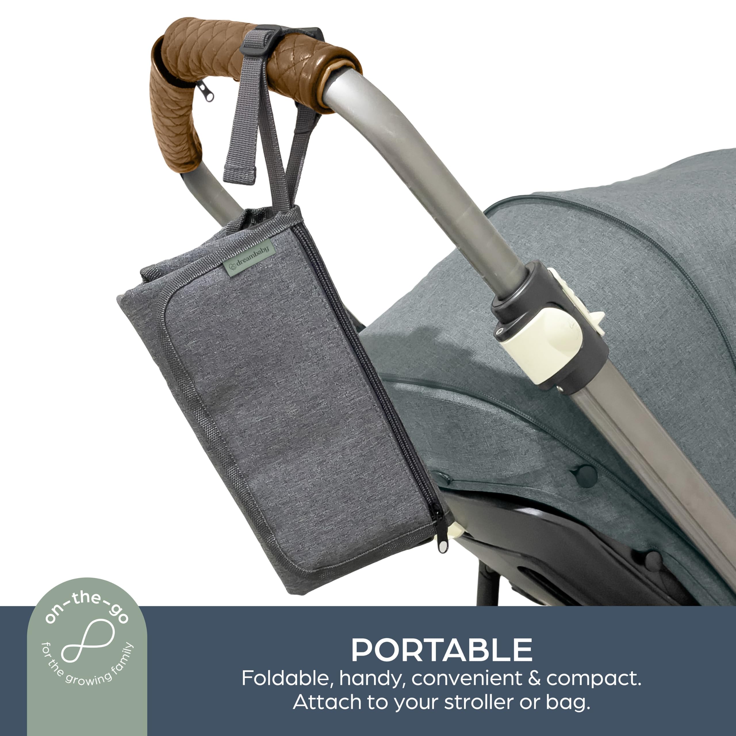 Dreambaby Fold and Go changing pad wipe-clean surface with damp cloth
