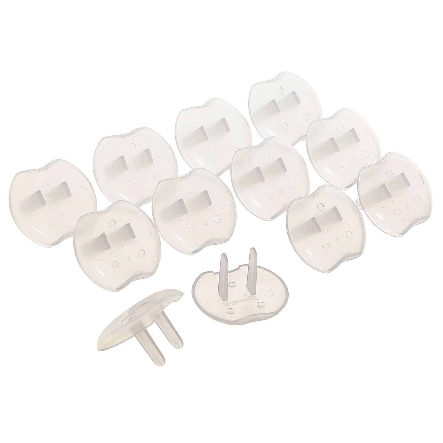 Dreambaby outlet plug covers in close-up highlight BPA-free material and discreet protection.