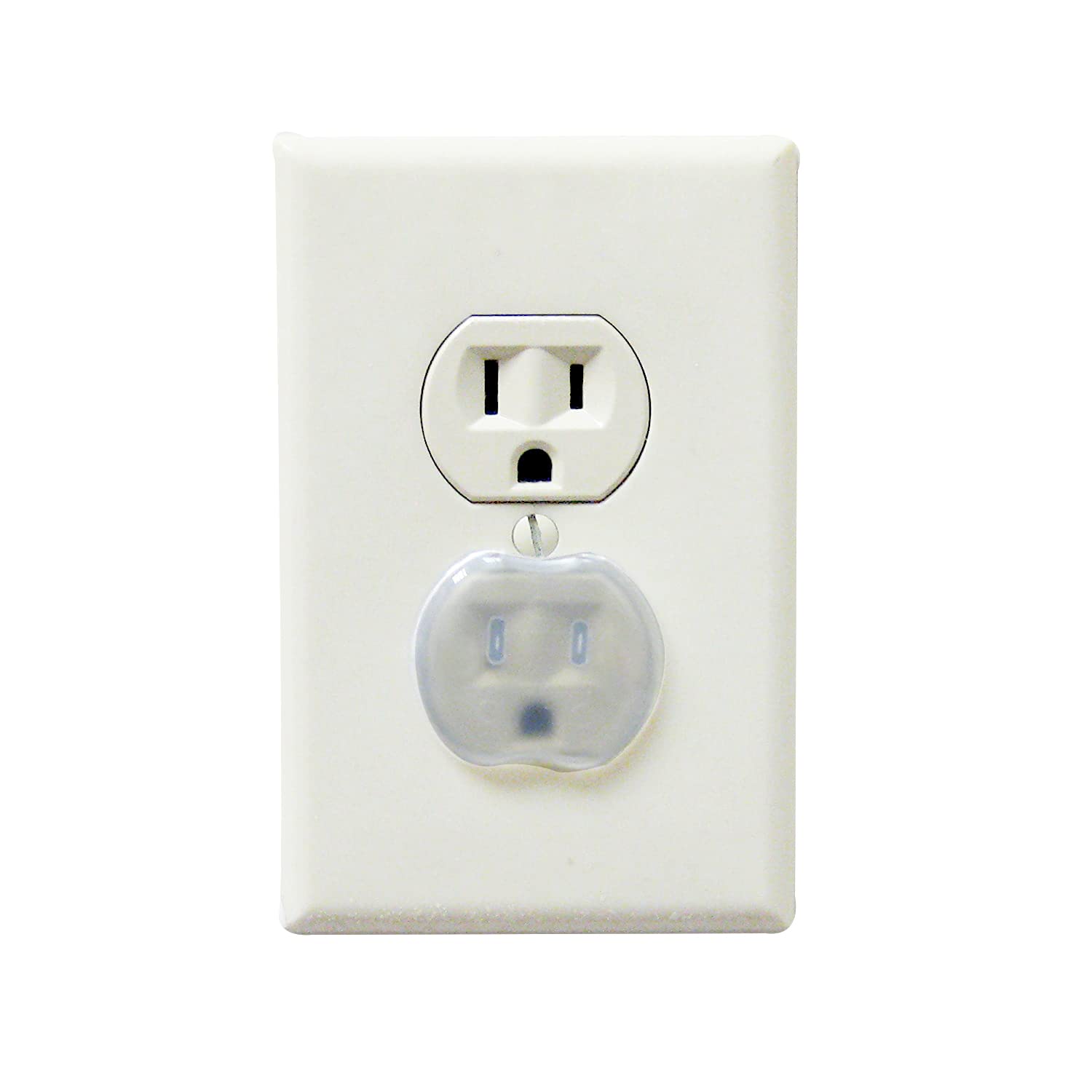 Dreambaby outlet plug covers transparent design blend with décor.