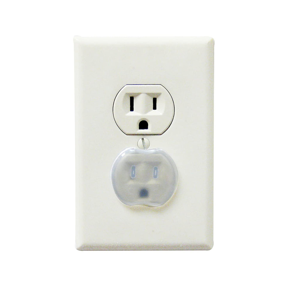 Dreambaby outlet plug covers transparent design blend with décor.