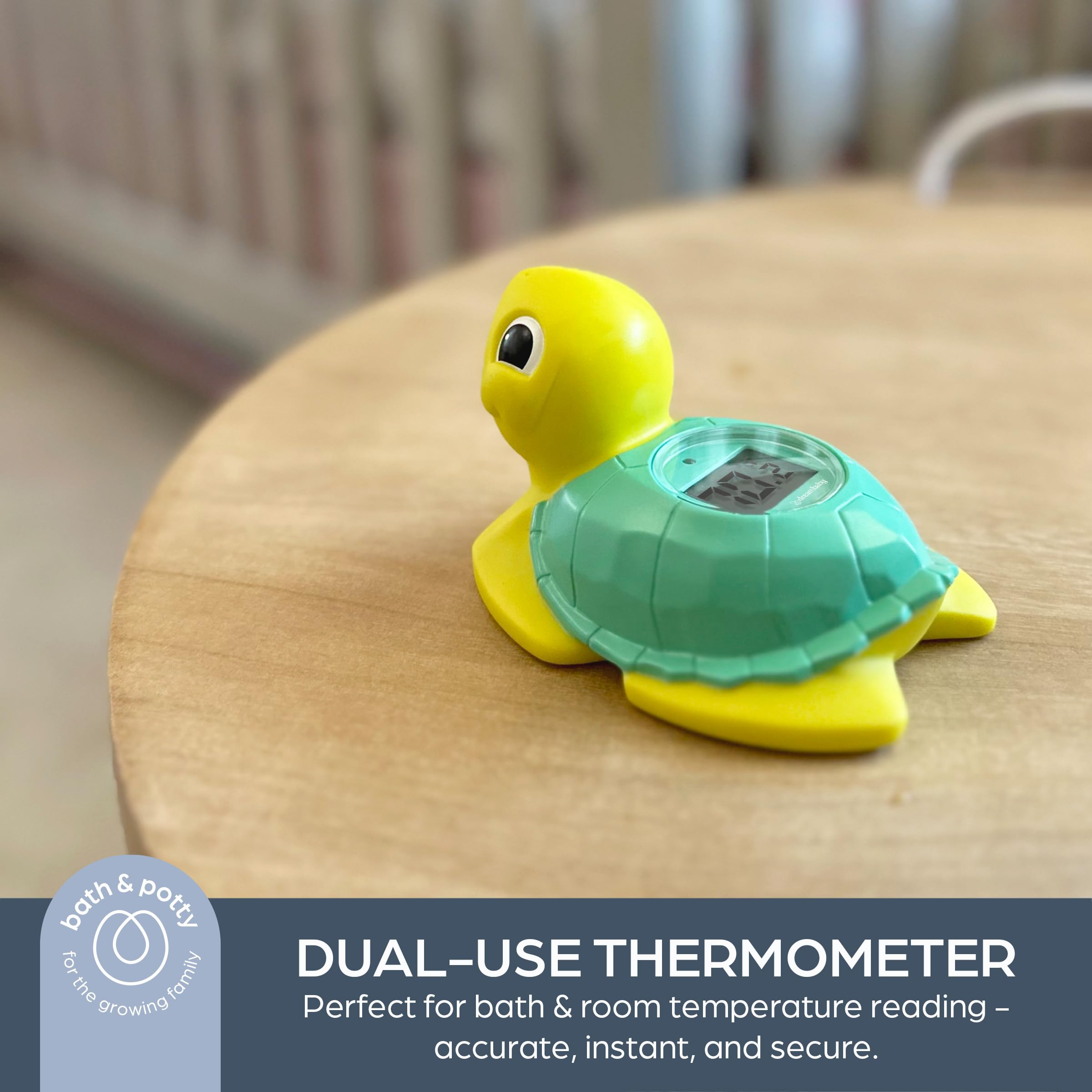 Dreambaby red-green safety indicator shows at-a-glance bath safety for quick decisions.