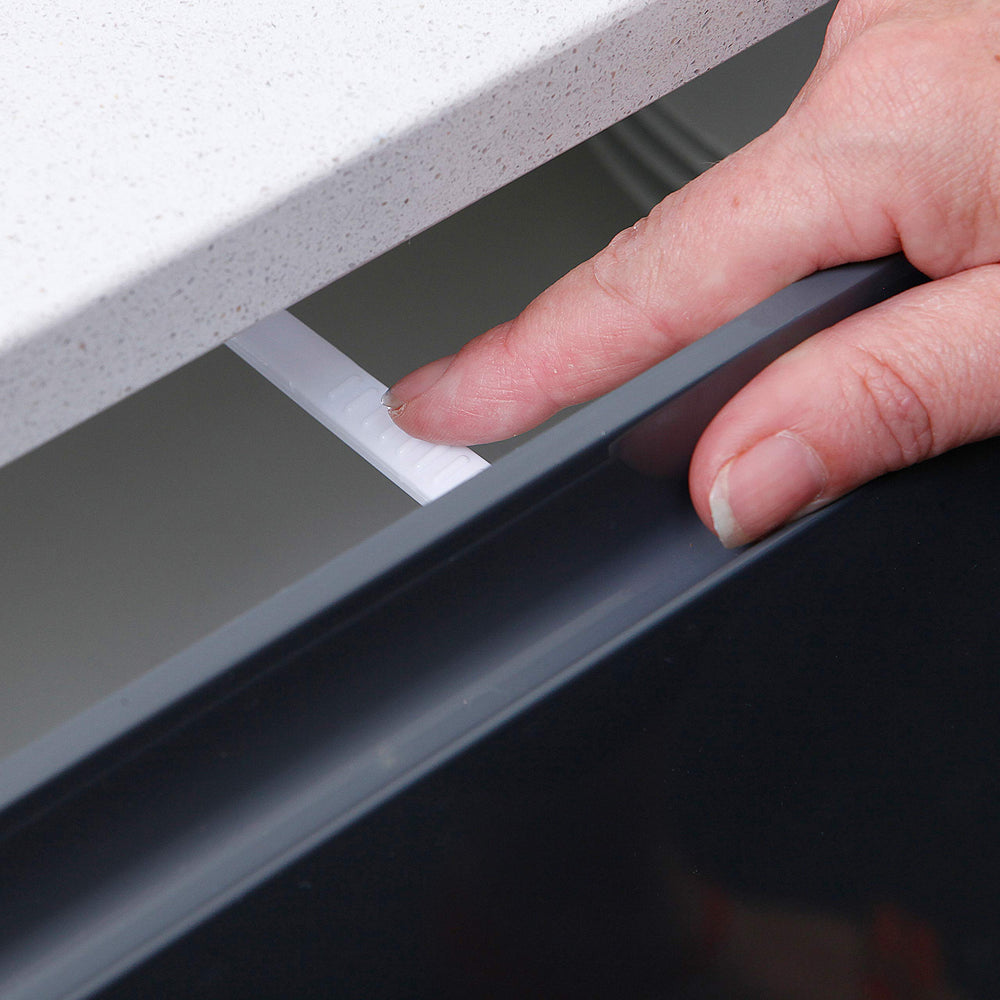 Dreambaby Safety Catches fit most cabinets and drawers with compact size