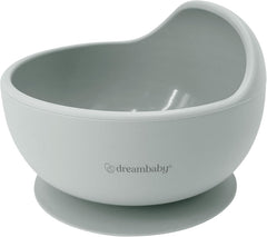 Dreambaby self-feeding bowl dishwasher-safe for quick cleanup.
