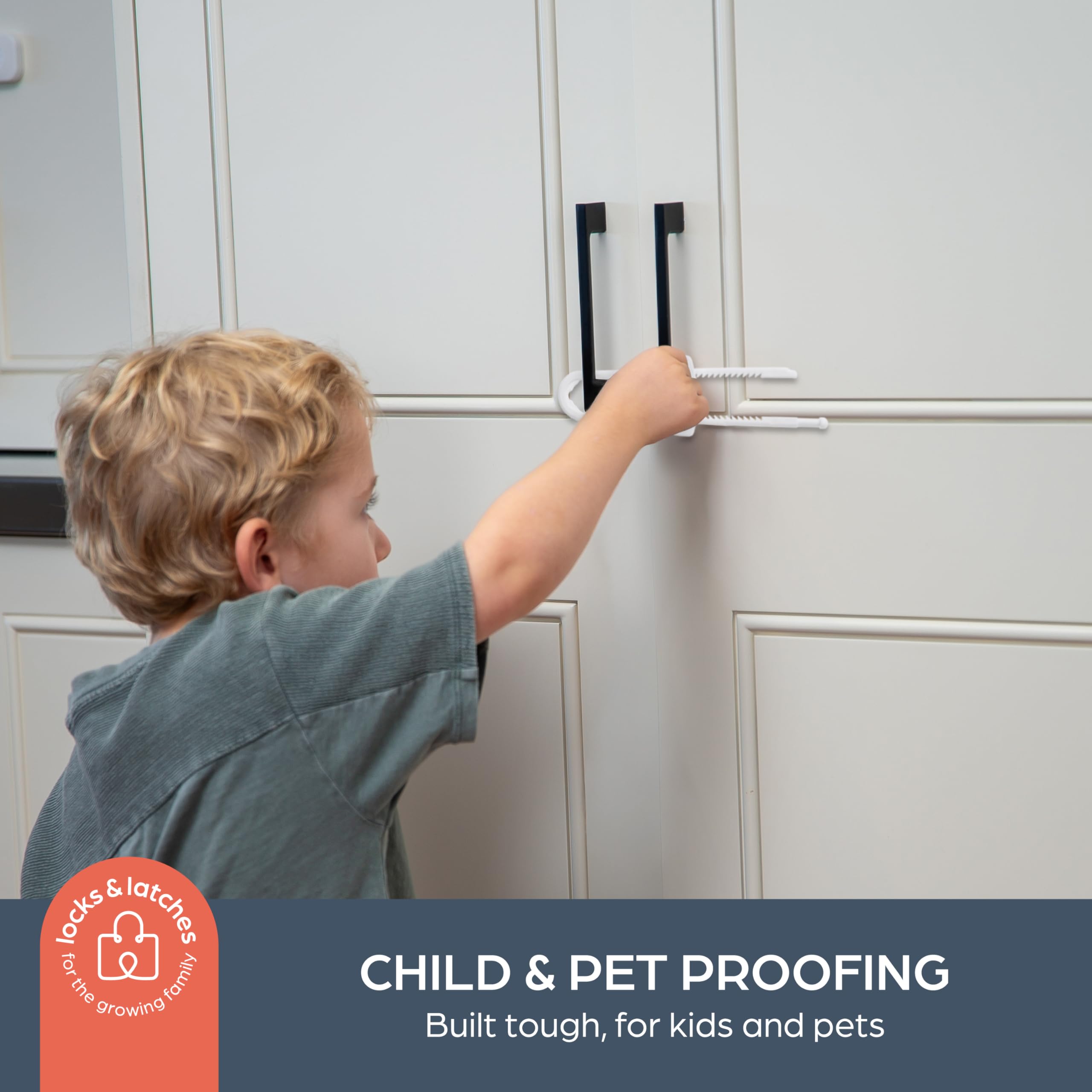 Dreambaby sliding locks on mushroom handles, tool-free installation