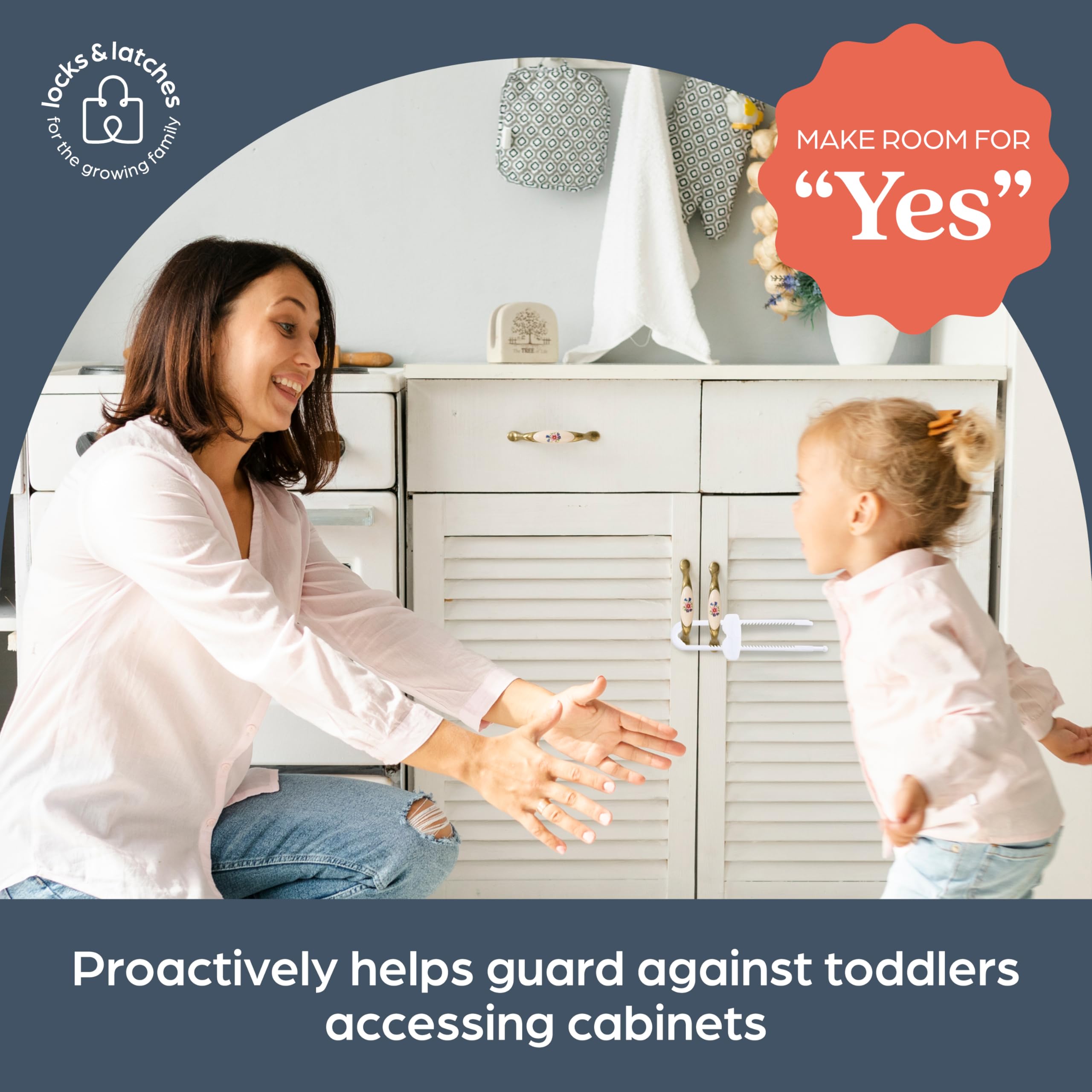 Dreambaby sliding locks on side-by-side fridge doors for easy access control