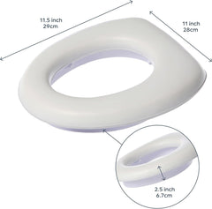 Dreambaby Soft Touch Potty Seat on toilet demonstrates secure high-base positioning.