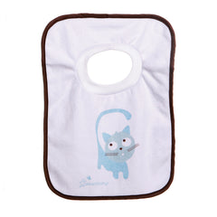Dreambaby Terry Cloth Pullover Bib absorbent closeup demonstrates high dribble capture for teething