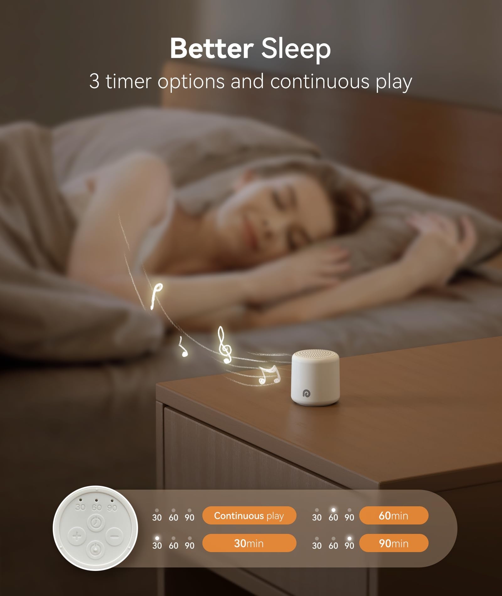 Dreamegg compact device with nubbed controls for dark-room use.