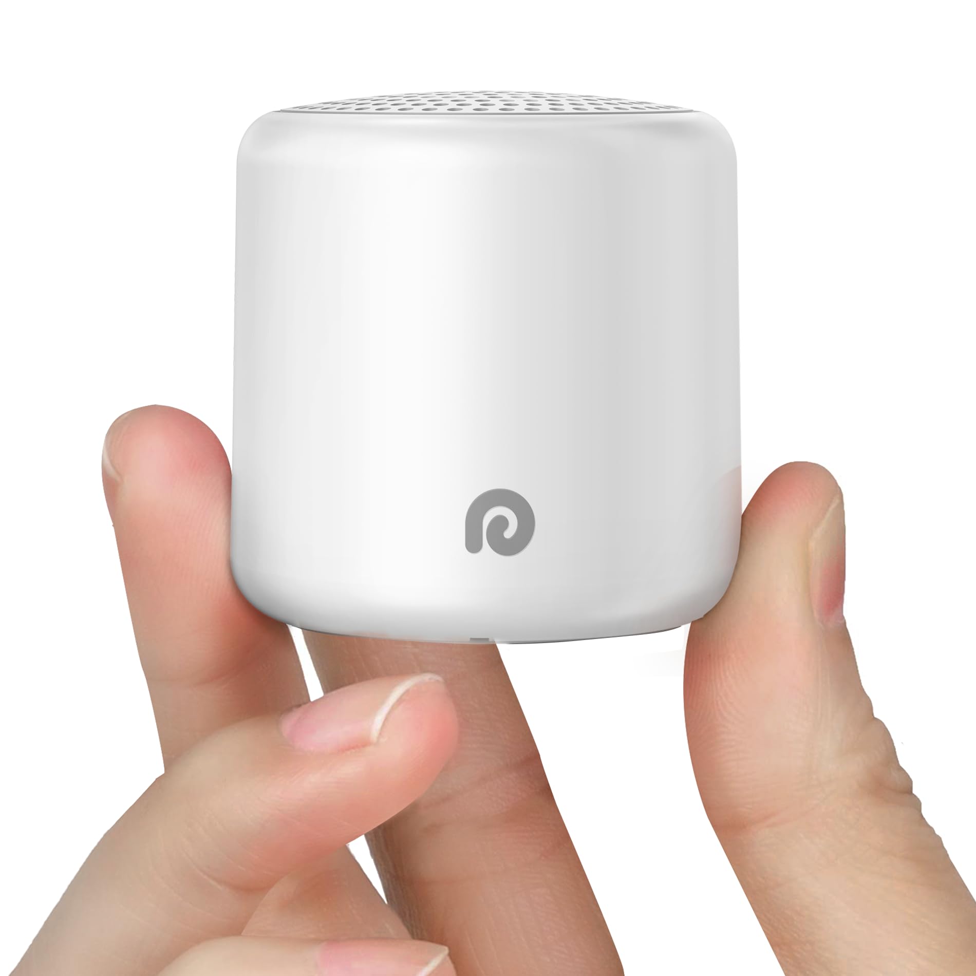 Dreamegg Pocket Sleep egg-sized device held for travel sleep aid.