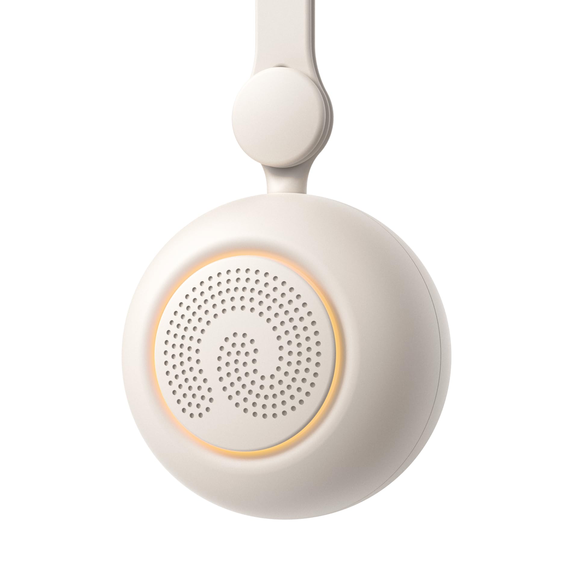 Dreamegg portable sound machine attached to a stroller for on-the-go soothing.
