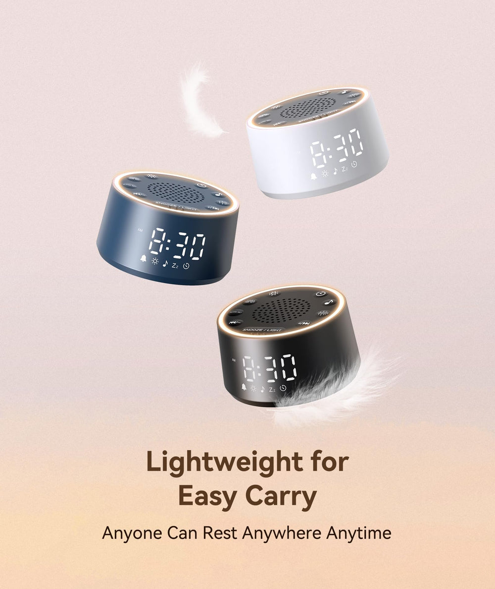 Dreamegg sound machine 7 nature alarms gently wake you and baby.