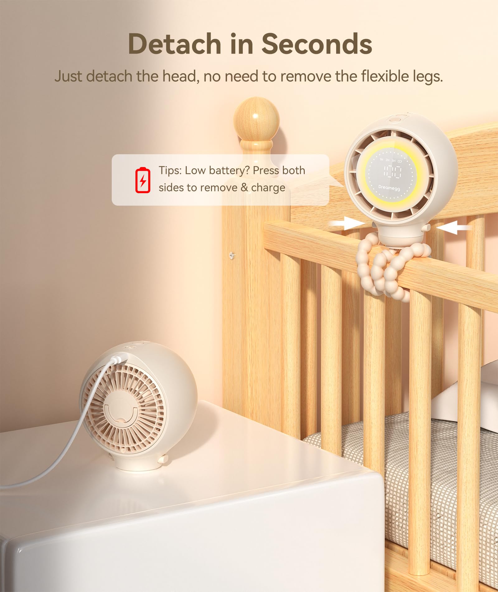 Dreamegg ideal for crib, travel, car seat, and bedroom use