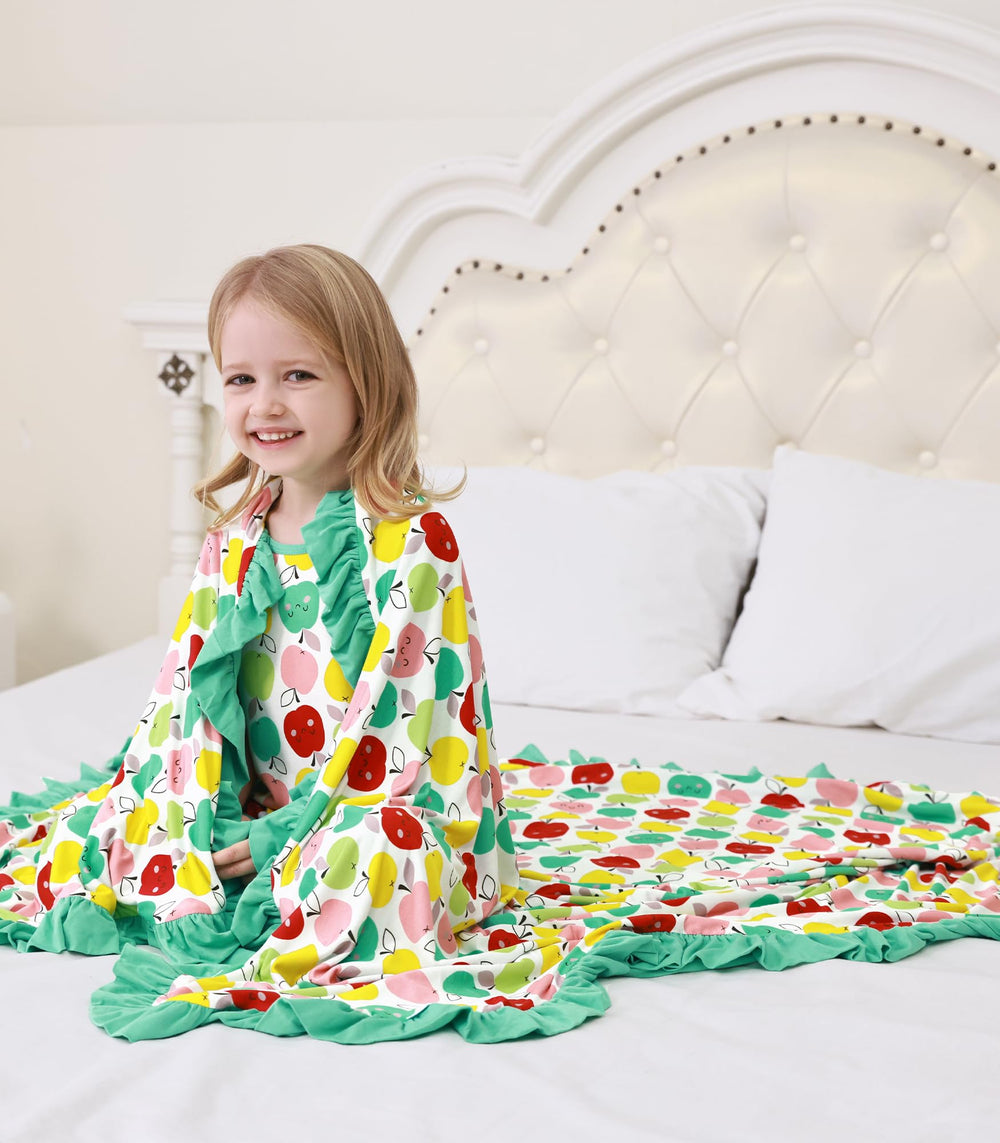 DREAMHALO Apple blanket gift-ready packaging perfect for baby showers.