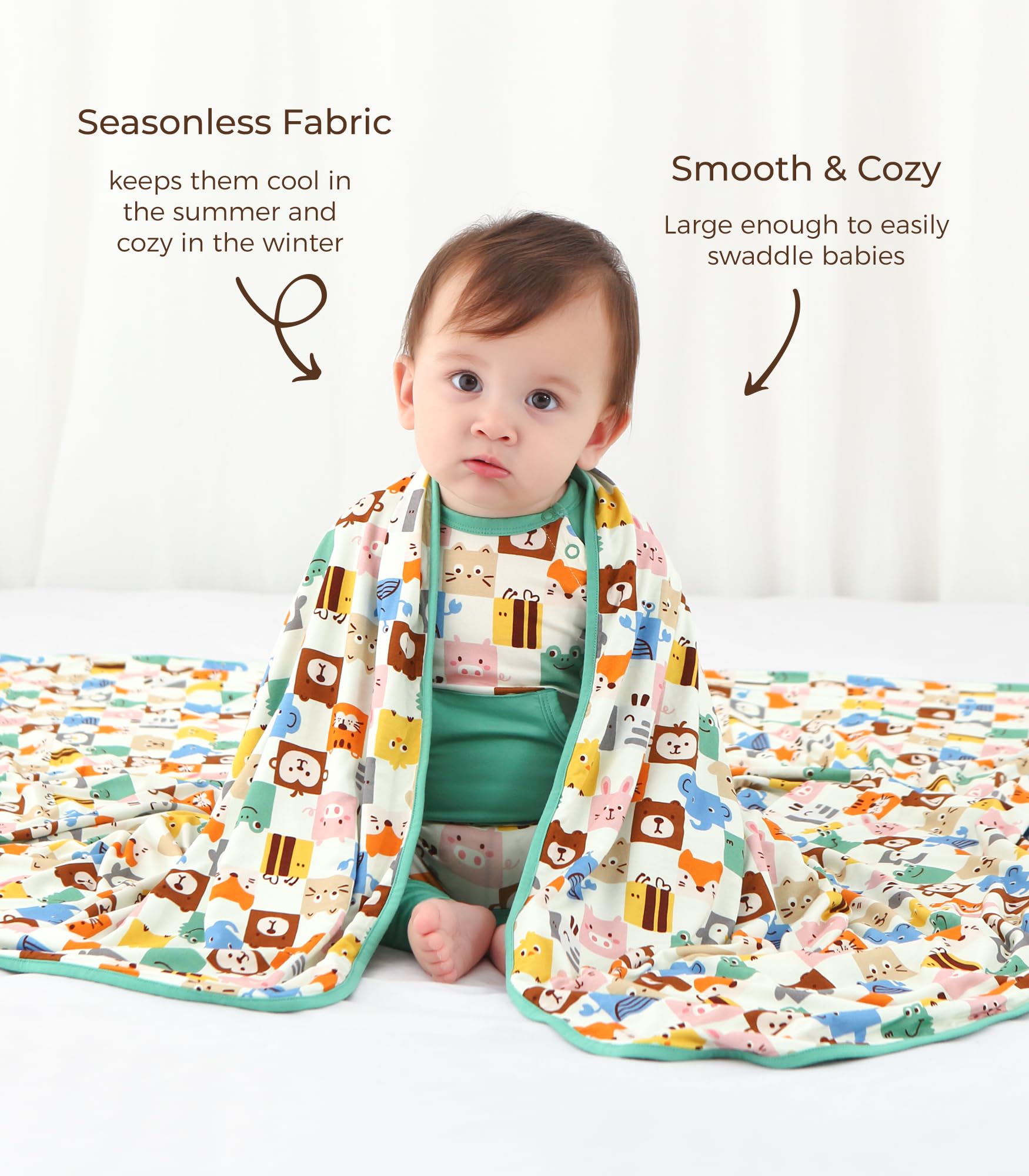 DREAMHALO bamboo blanket travel nursing wrap feature shows versatile on-the-go warmth.