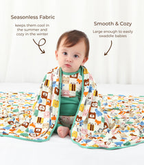 DREAMHALO bamboo blanket travel nursing wrap feature shows versatile on-the-go warmth.