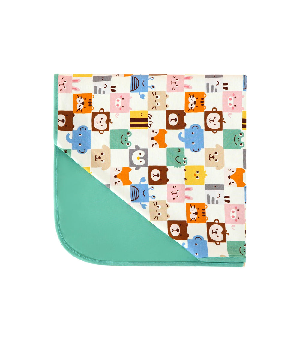 DREAMHALO bamboo baby blanket closeup shows soft fabric for cozy, breathable comfort.