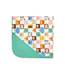 DREAMHALO bamboo baby blanket closeup shows soft fabric for cozy, breathable comfort.