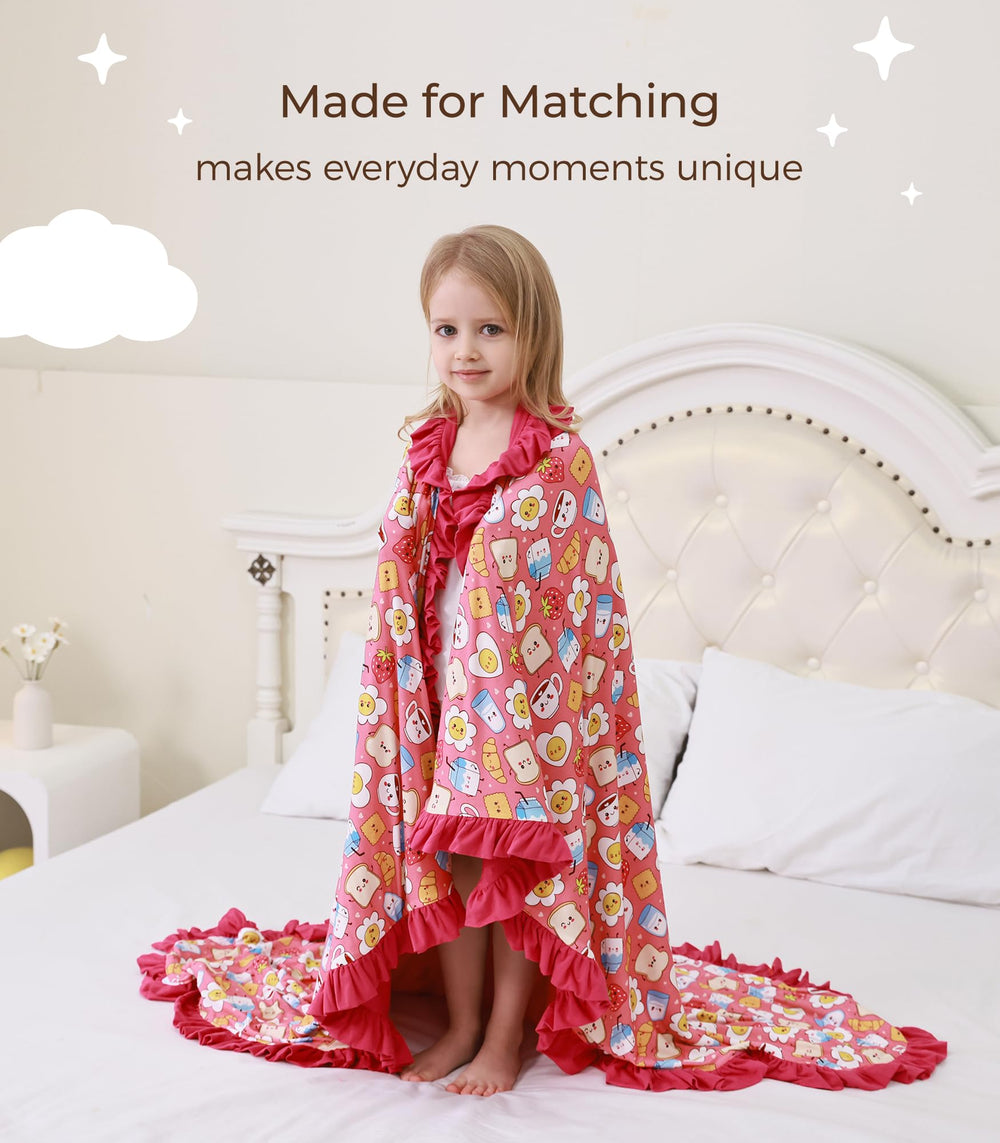 DreamHalo bamboo-viscose pink blanket on toddler bed, long-lasting comfort as they grow.