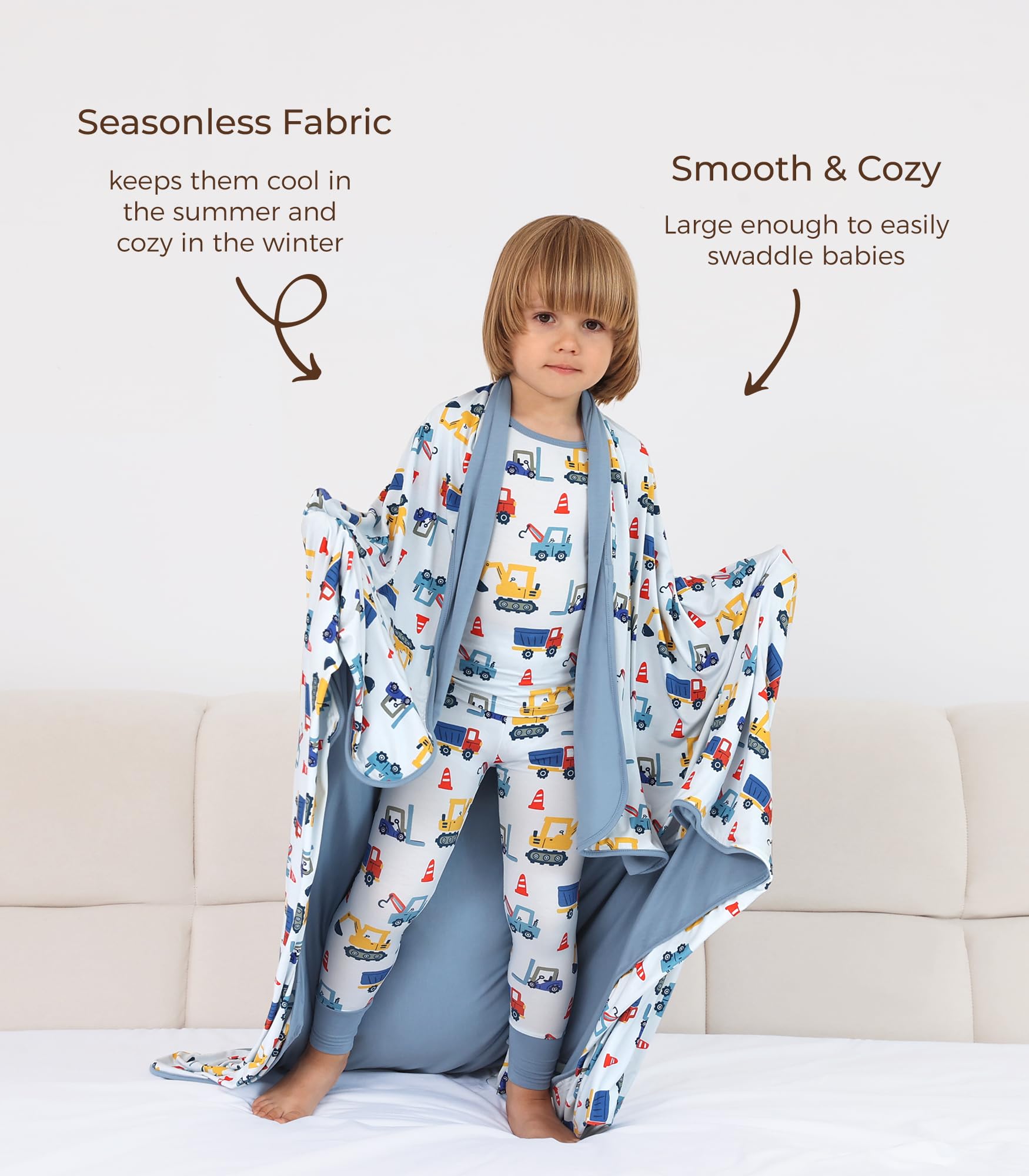 DREAMHALO crib bedding blue car offers snug, breathable comfort for naps.