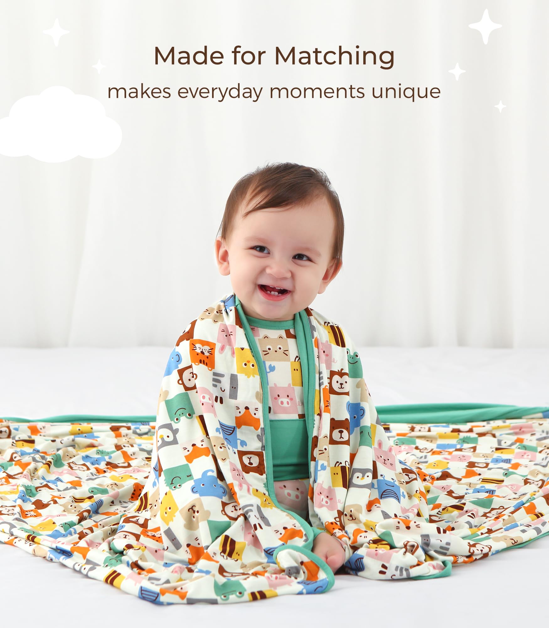 DREAMHALO nursery crib bedding 50x50 highlights generous size for growing toddlers.