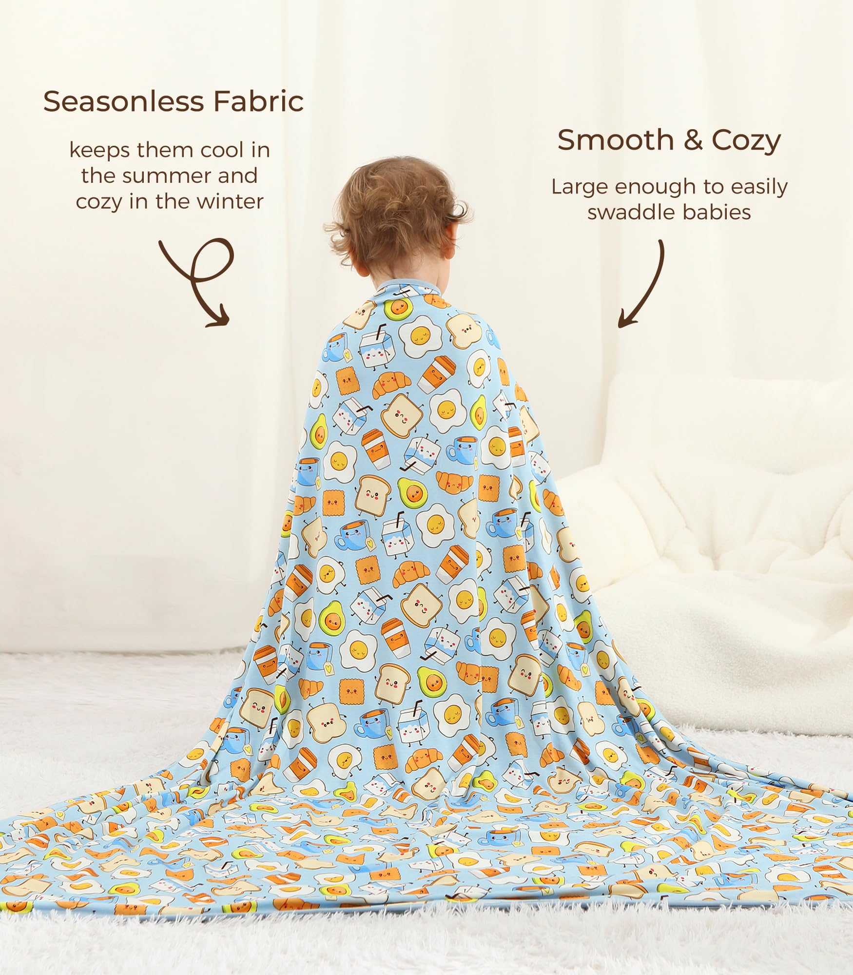 DreamHalo bamboo blanket in travel setup showing portability and all-season comfort