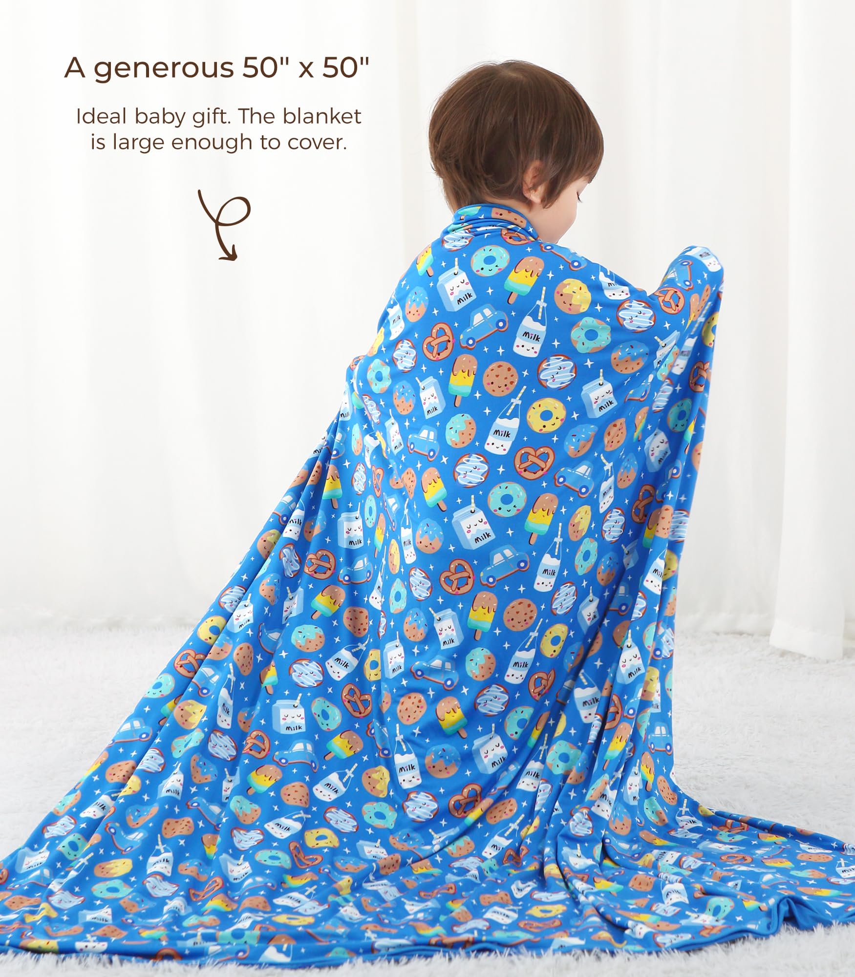 DREAMHALO premium bamboo baby blanket toddler-use demonstrates versatile travel and playtime warmth