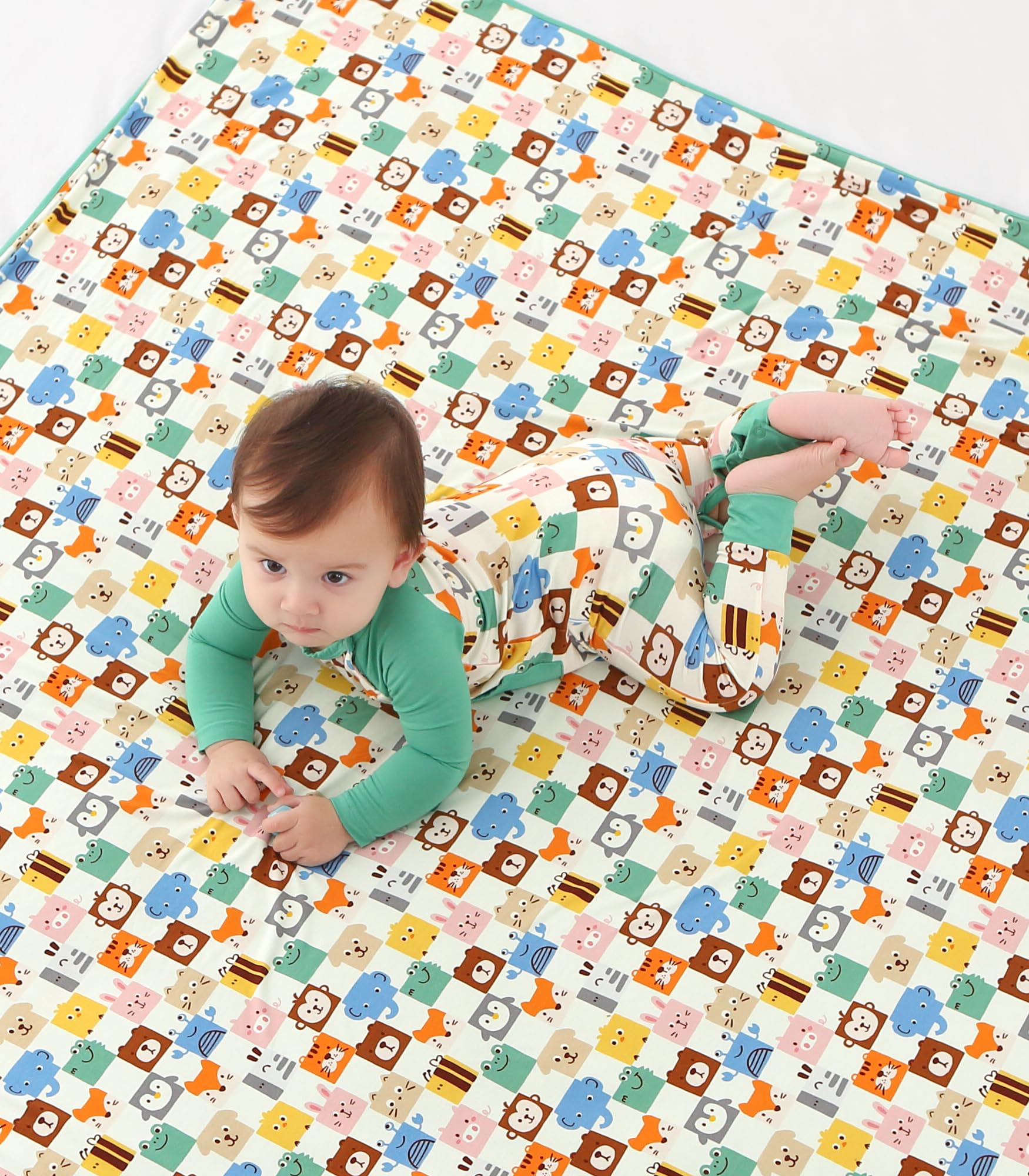 DREAMHALO toddler use shows soft, cuddly blanket for playtime and nap time.