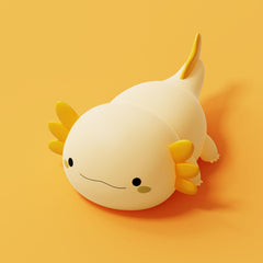 Dreaming My Dream Axolotl Night Light glows softly at the bedside for a calming bedtime routine.