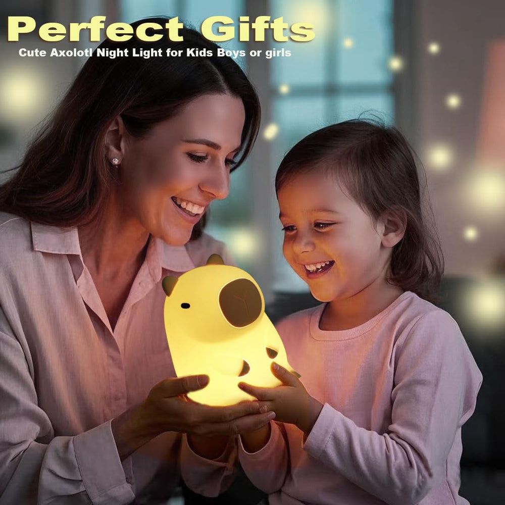 DREAMING MY DREAM Capybara lamp in a child’s bedroom, comforting night light setup.