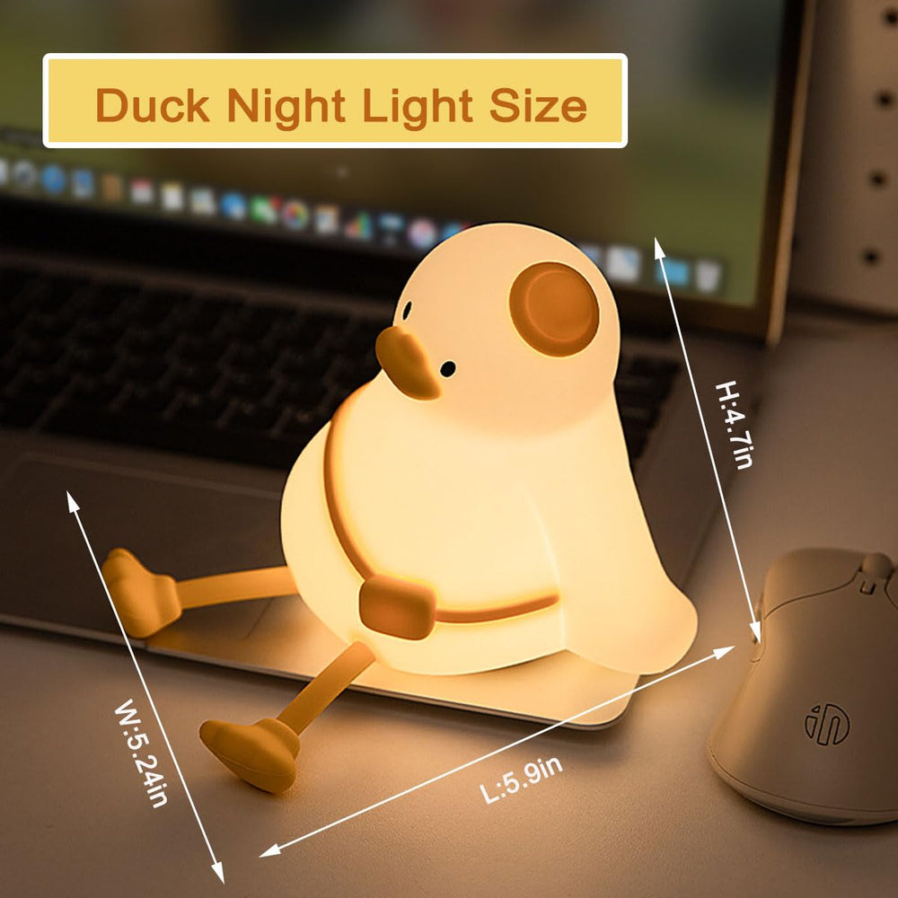 DREAMING MY DREAM duck night light dimmer levels show three brightness options.