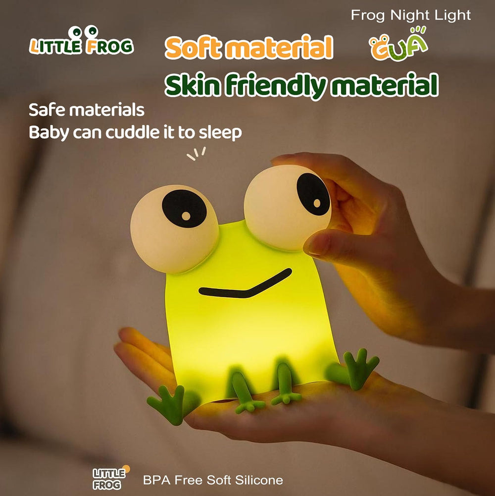 DREAMING MY DREAM Frogs Night Light silicone BPA-free material close-up