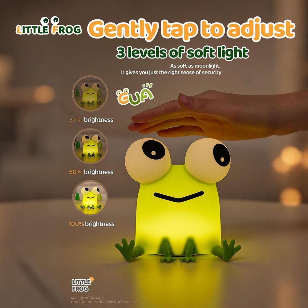DREAMING MY DREAM Frogs Night Light soft glow in nursery setting for sleep
