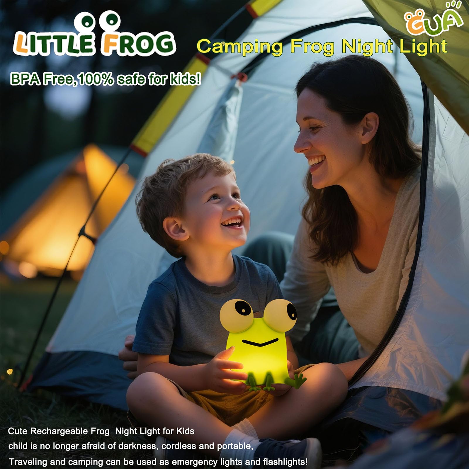 DREAMING MY DREAM Frogs Night Light USB-C recharge port close-up