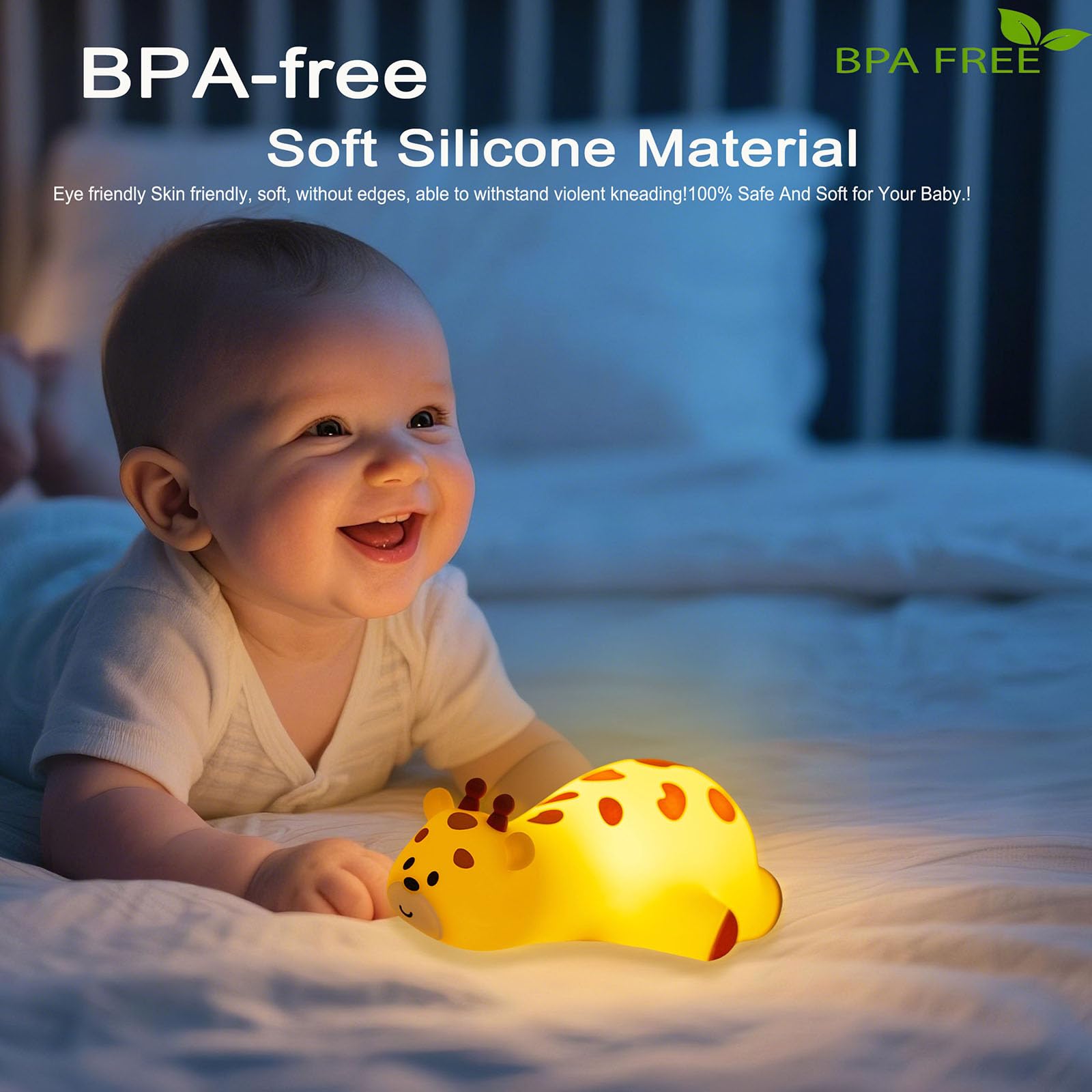 DREAMING MY DREAM giraffe night light with a rechargeable battery for long use away from outlets