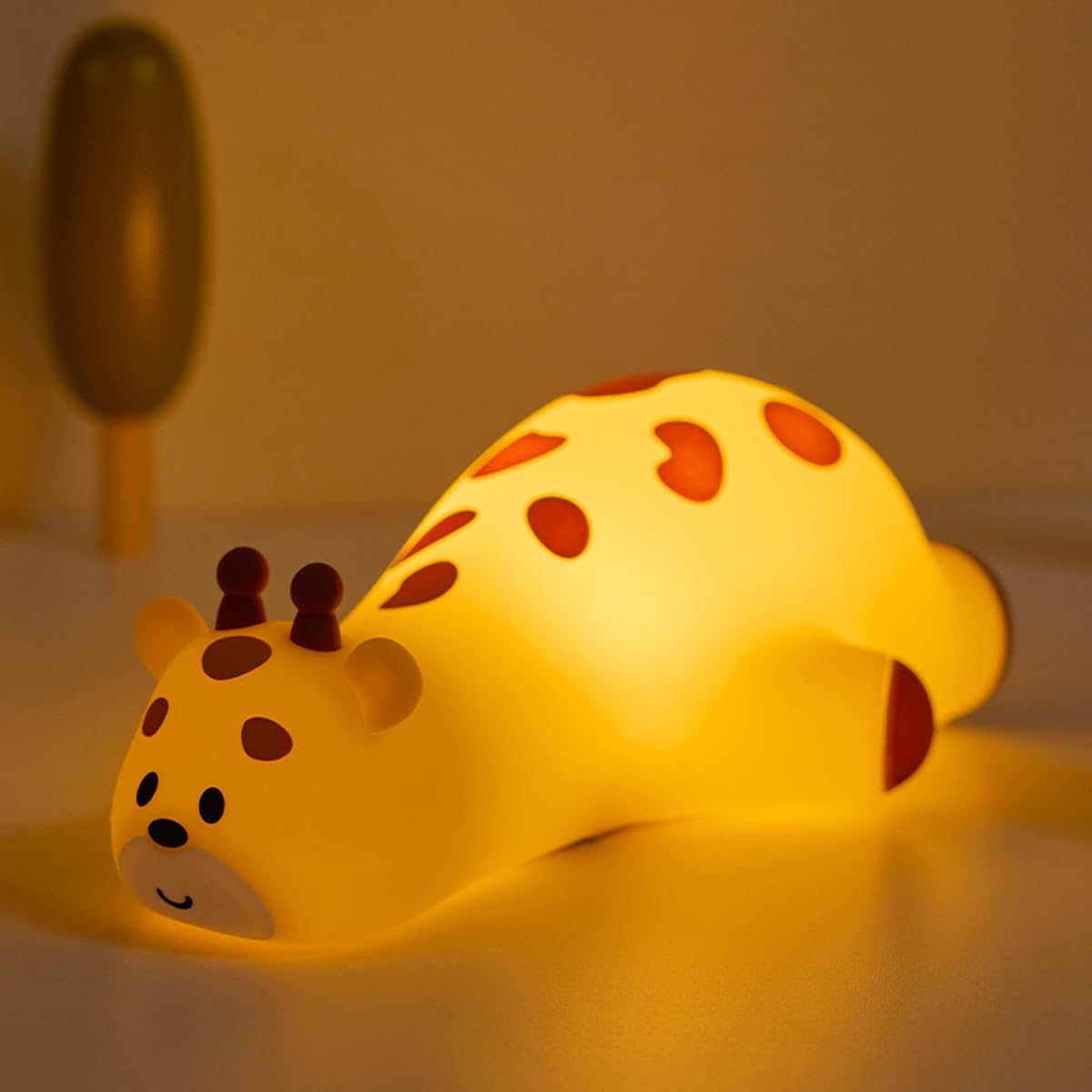 DREAMING MY DREAM giraffe night light soft silicone close-up for a calming bedtime glow