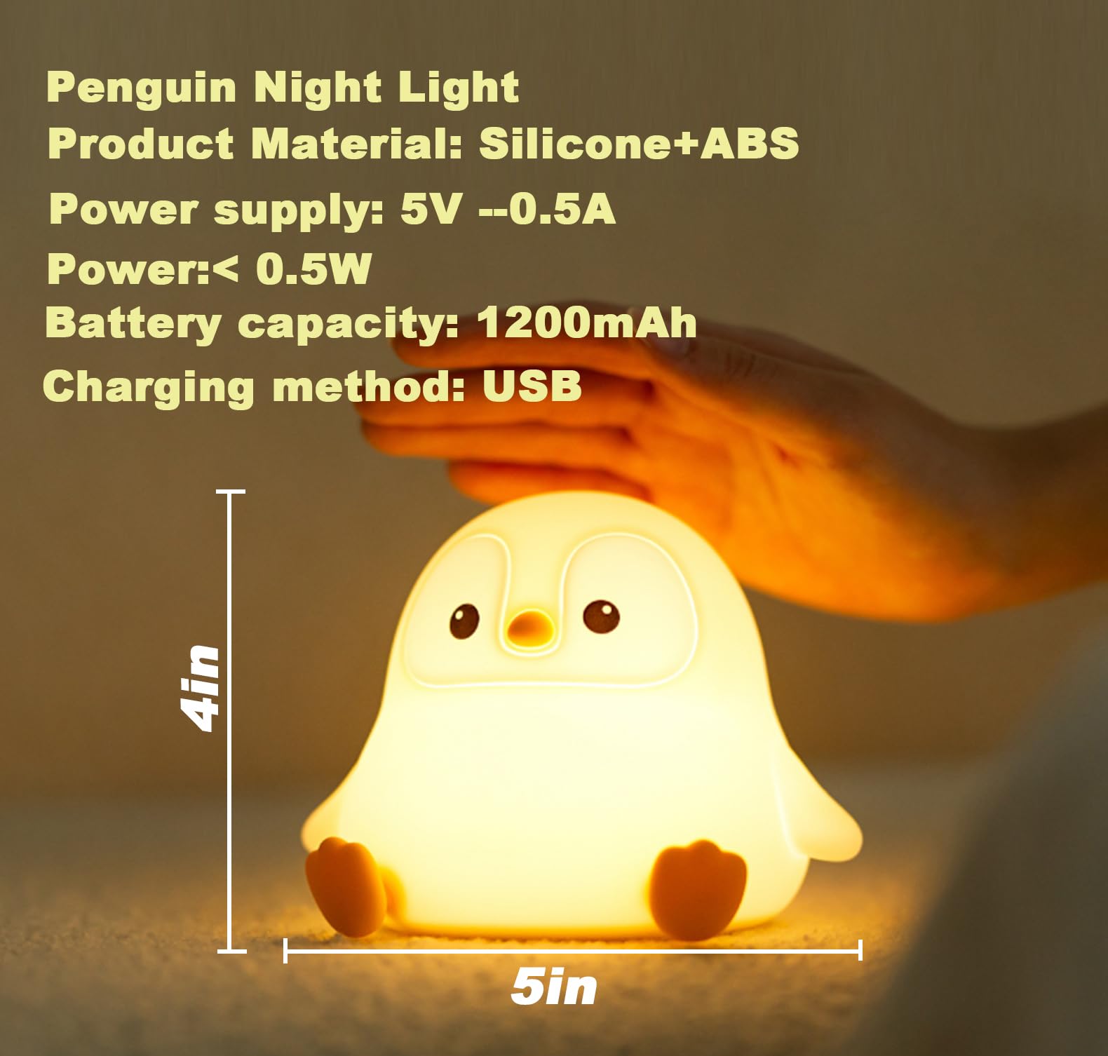 DREAMING MY DREAM penguin night light dorm decor, portable charm for travel and gifts.