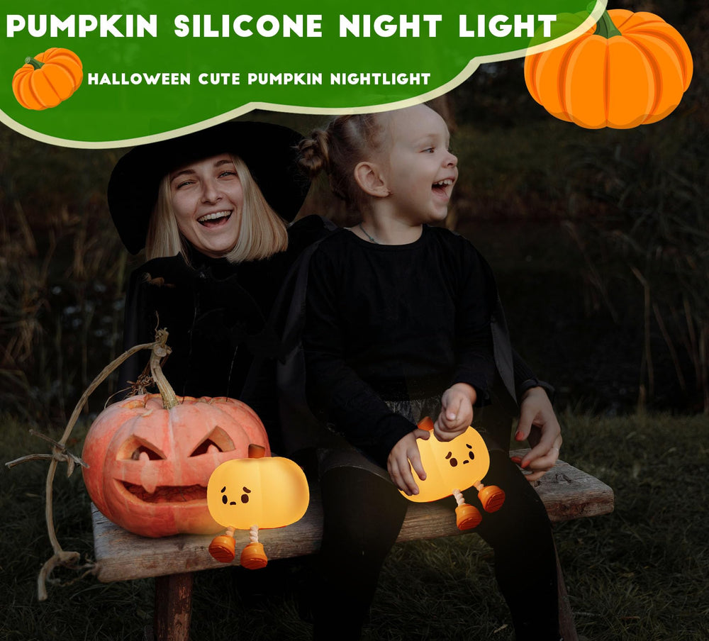 DREAMING MY DREAM pumpkin lamp with 30-minute timer for peaceful bedtimes.