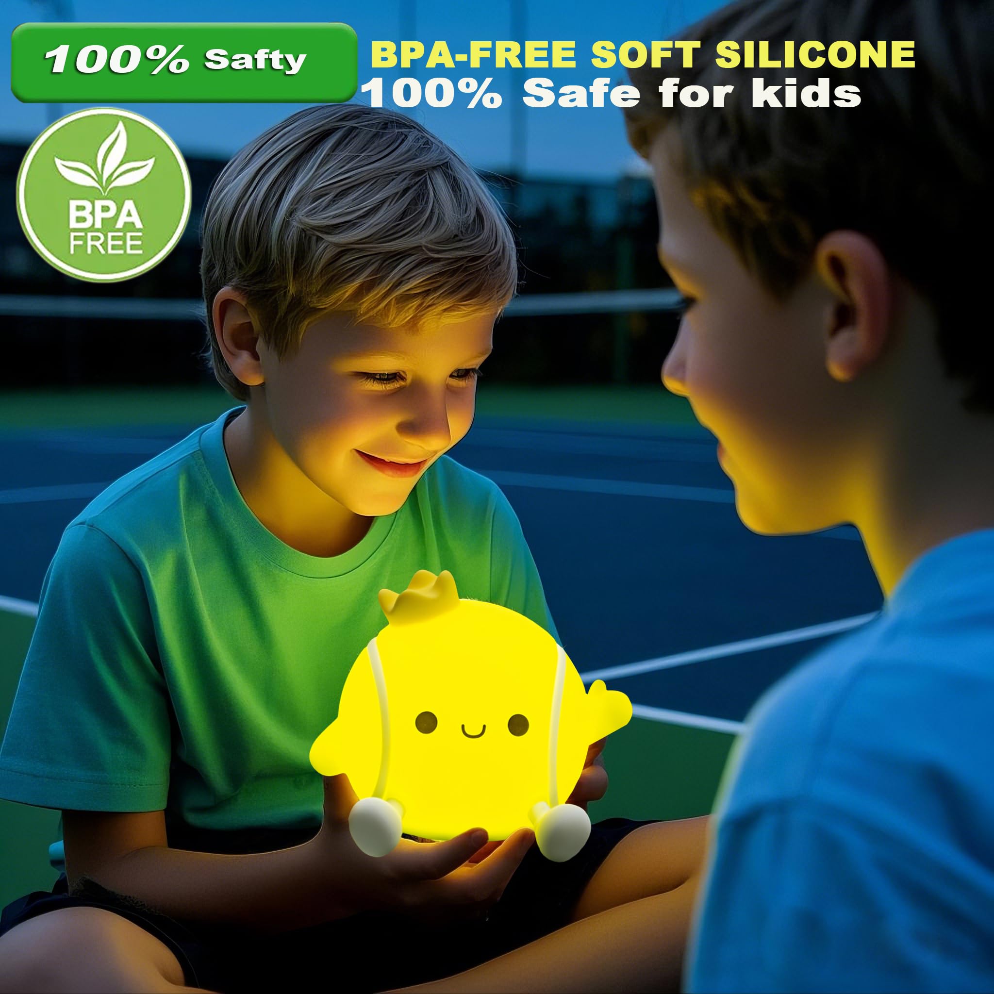 DREAMING MY DREAM Tennis Night Light timer feature for gentle sleep routine