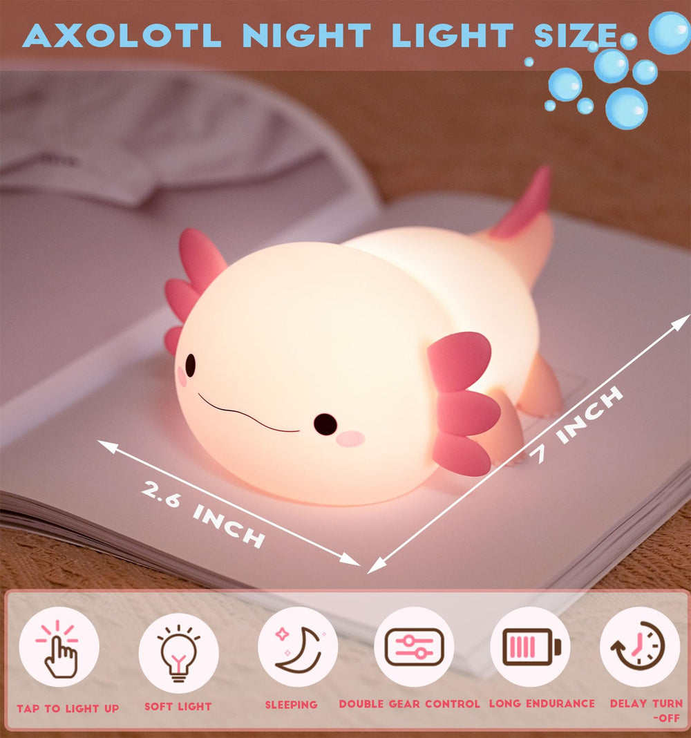 DREAMING MY DREAM axolotl night light portable for camping and travel