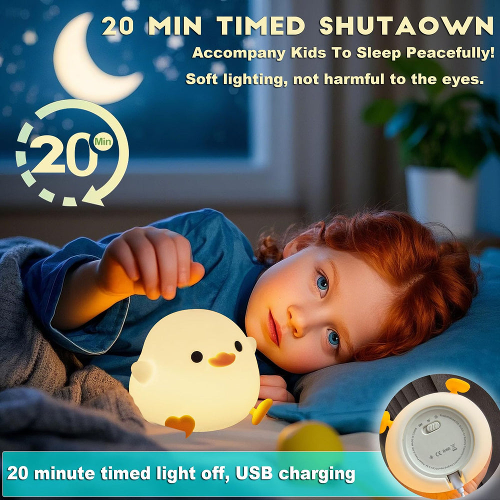 DREAMING MY DREAM duck night light emits a gentle glow for calmer nights