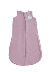 Dreamland Baby Bamboo Viscose Sleep Sack mauve close-up shows ultra-soft fabric texture.