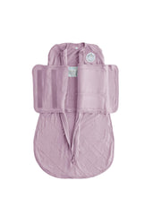 Dreamland Baby bamboo viscose swaddle mauve fabric detail highlights softness