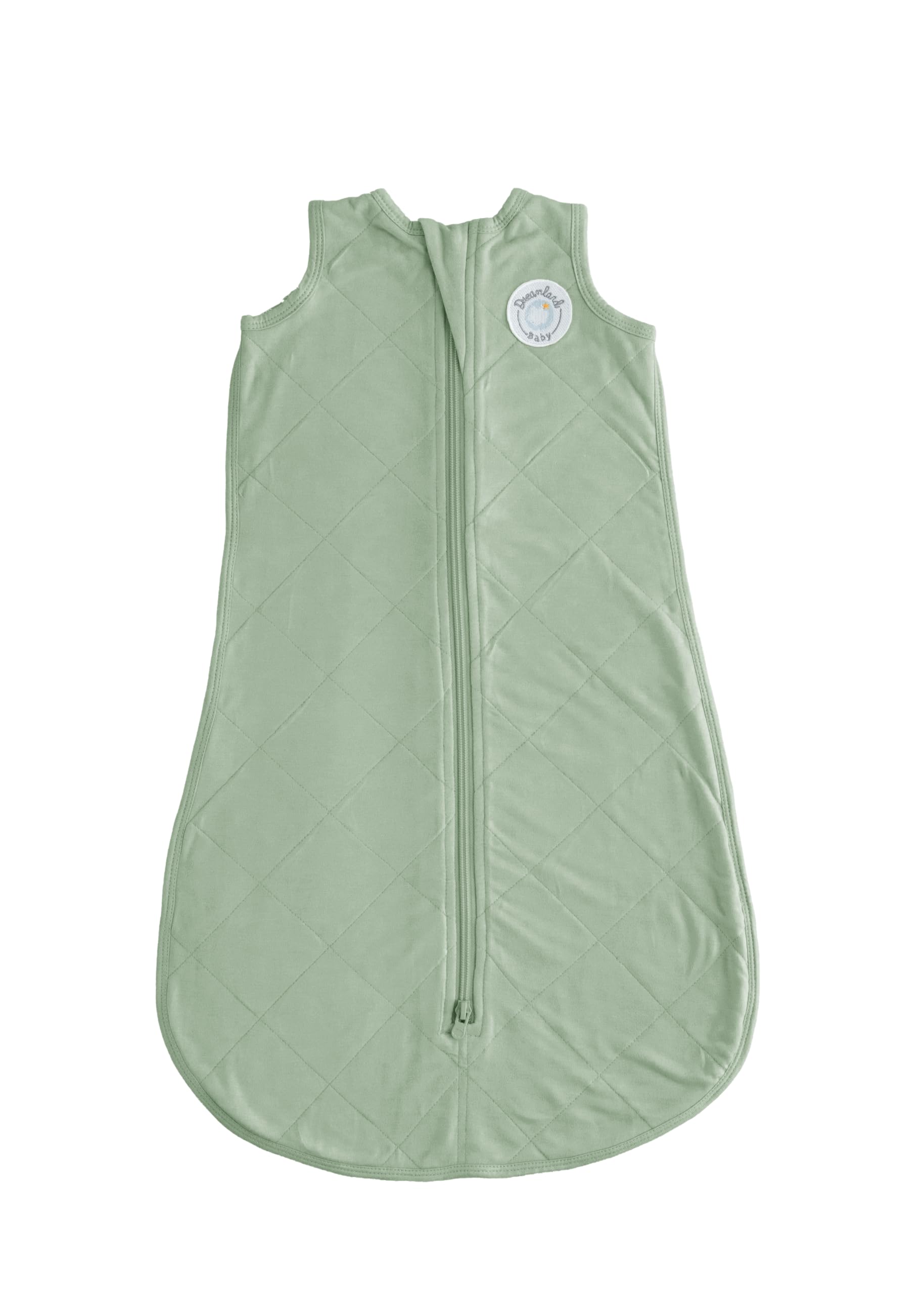 Dreamland Baby Sleep Sack bamboo viscose sage closeup shows ultra-soft material for sensitive skin