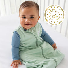 Dreamland Baby Sleep Sack tagless detail highlights comfortable, irritation-free sleep for little ones