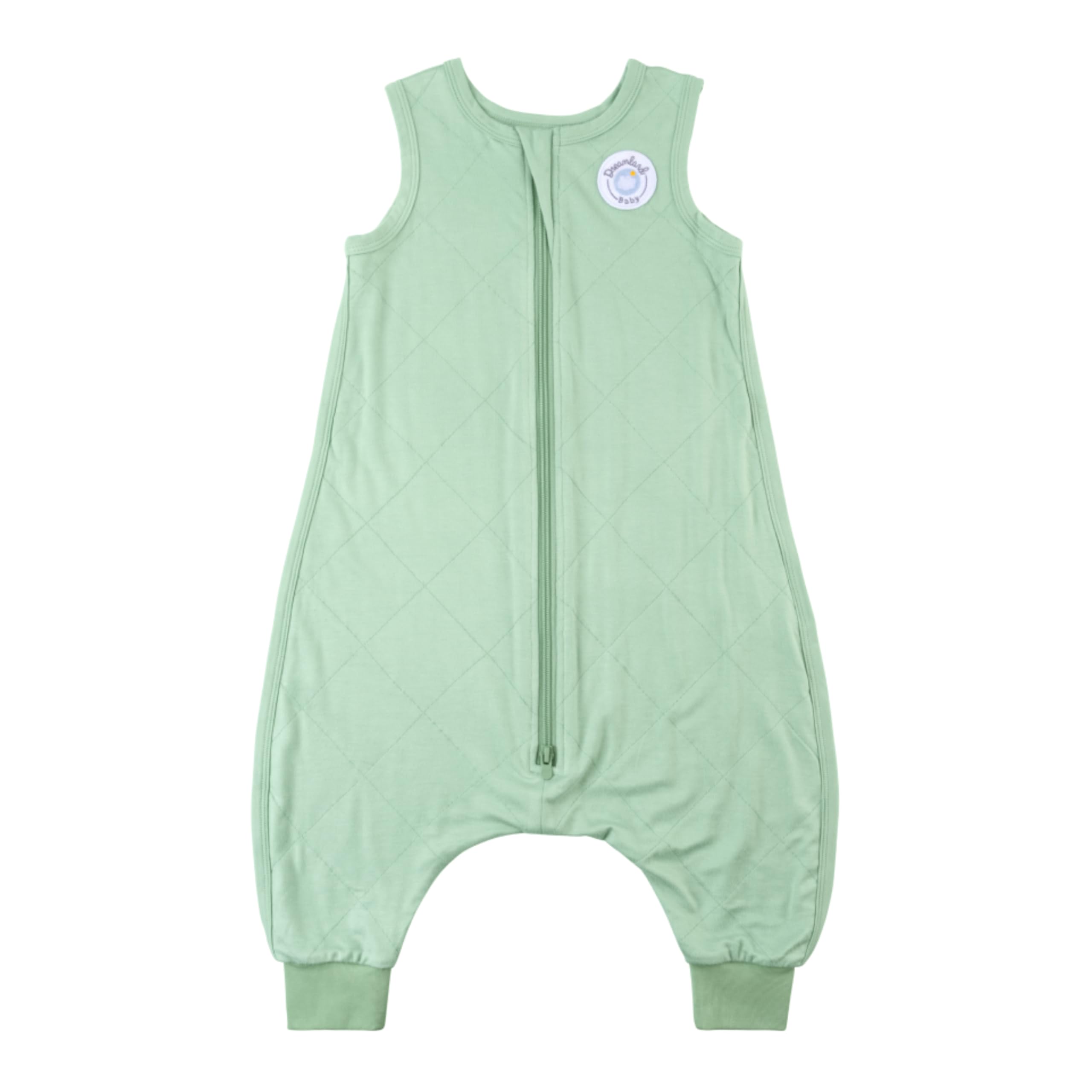 Dreamland Baby toddler sleep sack with feet in exterior view shows plush viscose fabric.