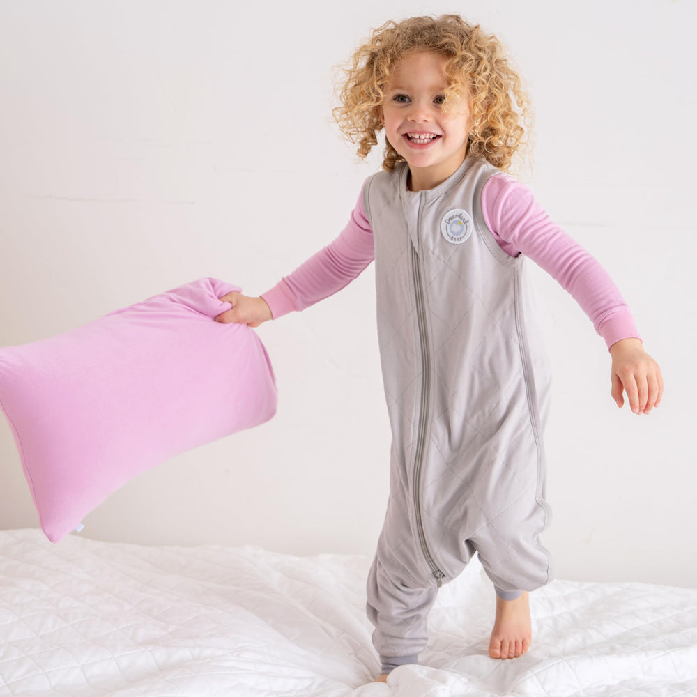 Dreamland Baby sleep sack leg openings support easy freedom of movement during sleep