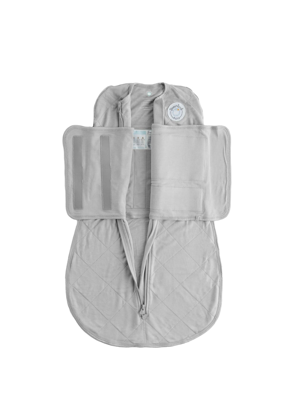 Dreamland Baby viscose swaddle grey folded highlighting premium fabric for cozy nights
