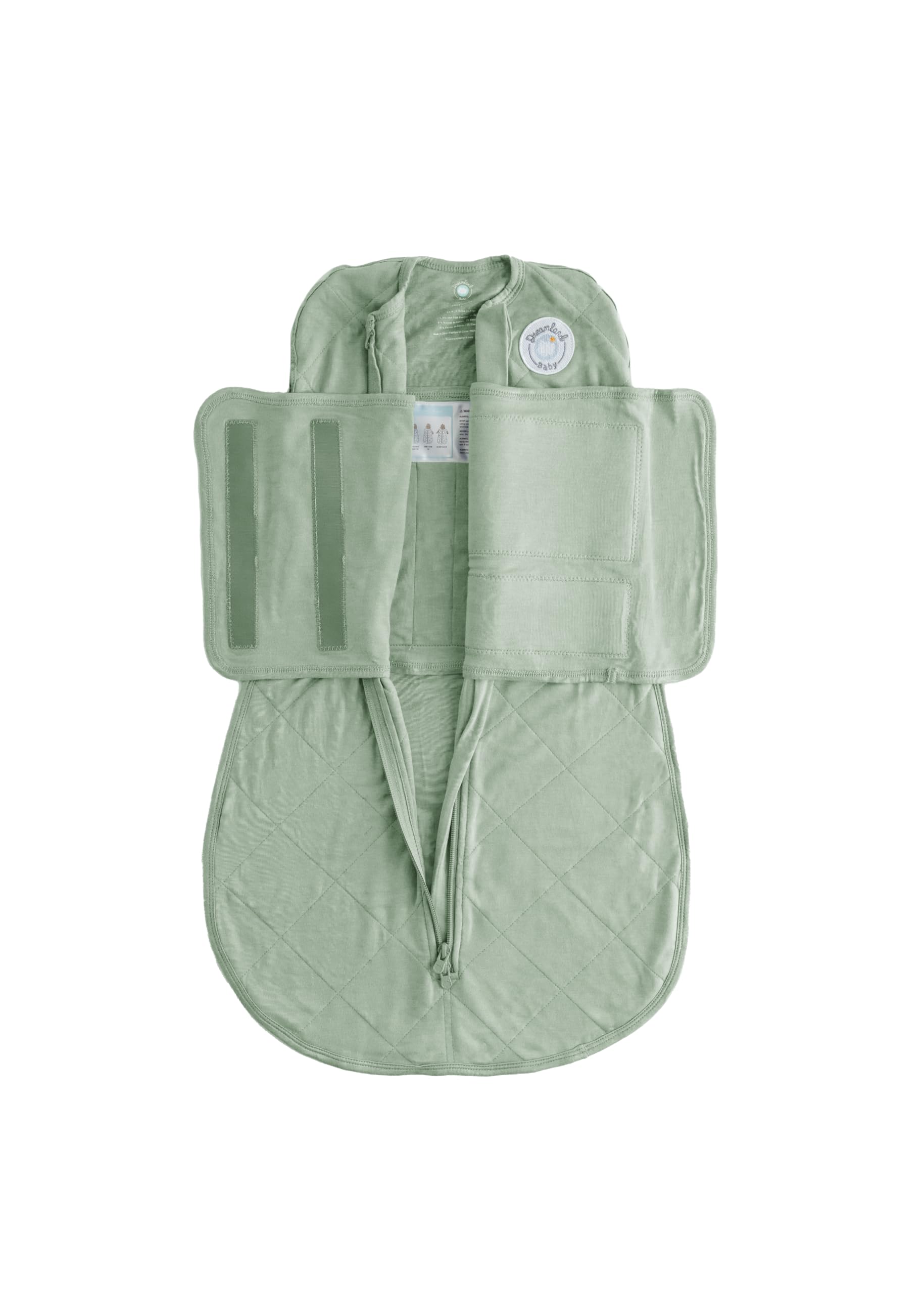 Dreamland Baby Viscose Swaddle Sage closeup shows silky LuxeWeave fabric for breathable comfort
