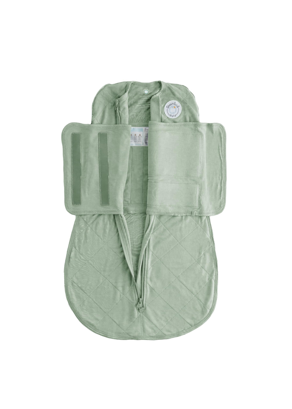 Dreamland Baby Viscose Swaddle Sage closeup shows silky LuxeWeave fabric for breathable comfort