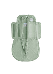 Dreamland Baby Viscose Swaddle Sage closeup shows silky LuxeWeave fabric for breathable comfort